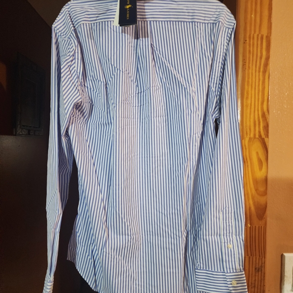 Ralph Lauren Blue Striped Men's Shirt - Picture 4 of 5